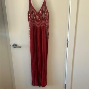 American Eagle Outfitters Red Jumpsuit